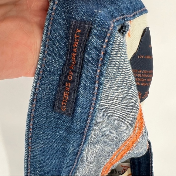 Citizens of Humanity Bootcut Jeans Stretch Low Rise Whiskered USA Made Women 26 - Picture 11 of 14
